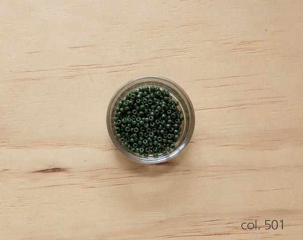 Miyuki seed beads - Shades of green