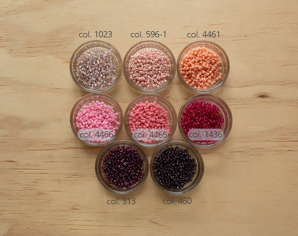 Miyuki seed beads - Shades of pink