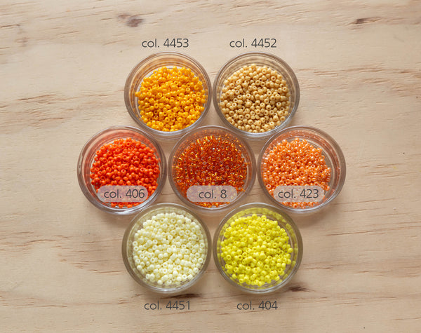 Miyuki seed beads - Shades of yellow and orange