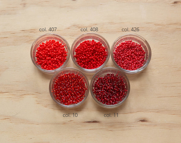 Miyuki seed beads - Shades of red