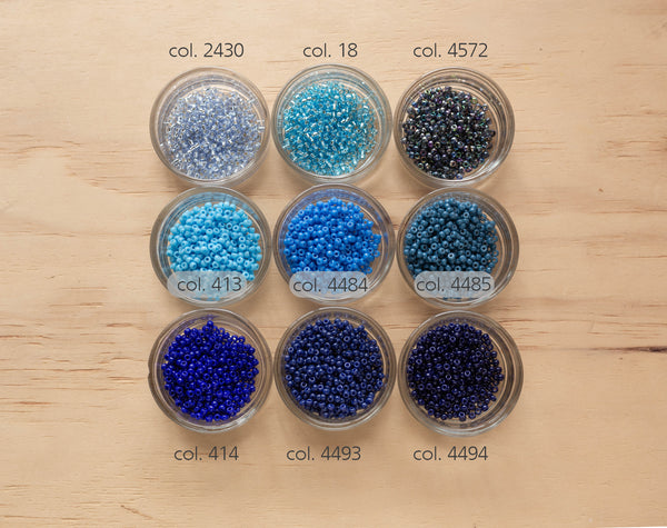 Miyuki seed beads - Shades of blue