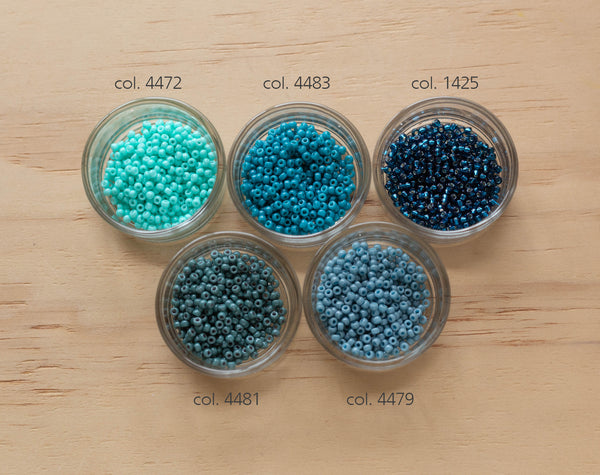Miyuki seed beads - Shades of turquoise