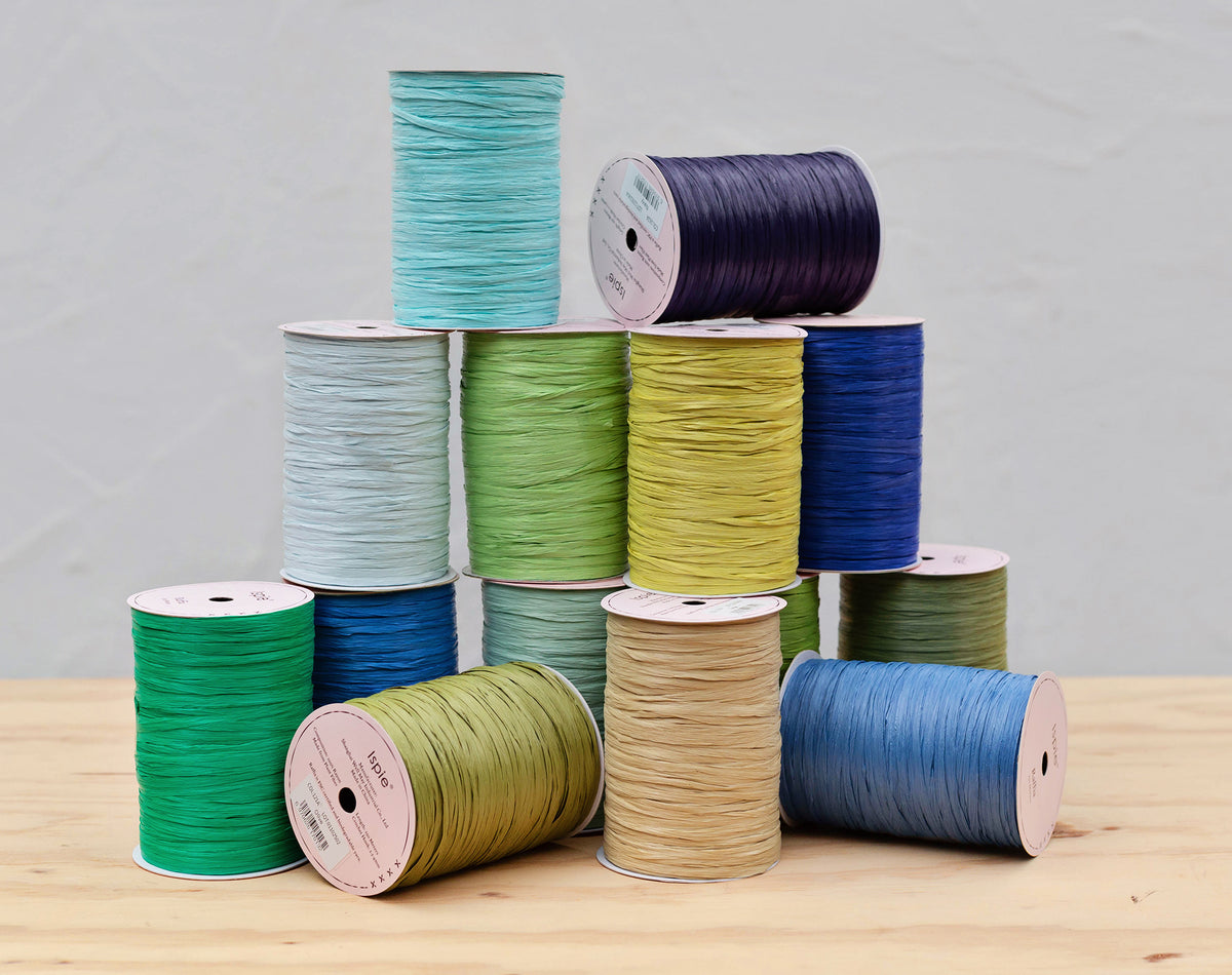 ISPIE Raffia Yarn - shades of green and blue - 250m – WoolfieYarn