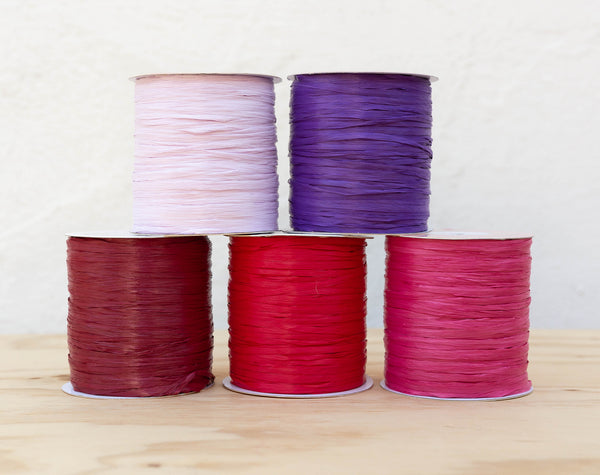 ISPIE Raffia Yarn - shades of red and violet - 250m