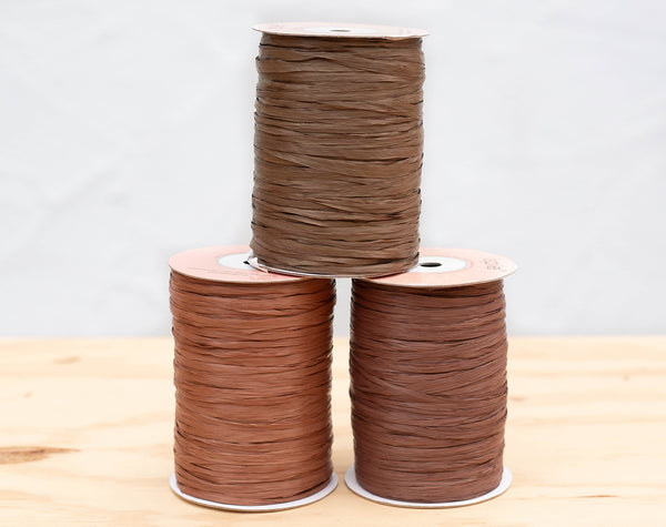 ISPIE Raffia Yarn - shades of brown - 91m