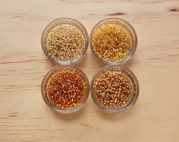 Miyuki seed beads - Shades of gold