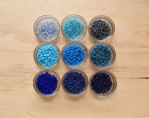 Miyuki seed beads - Shades of blue
