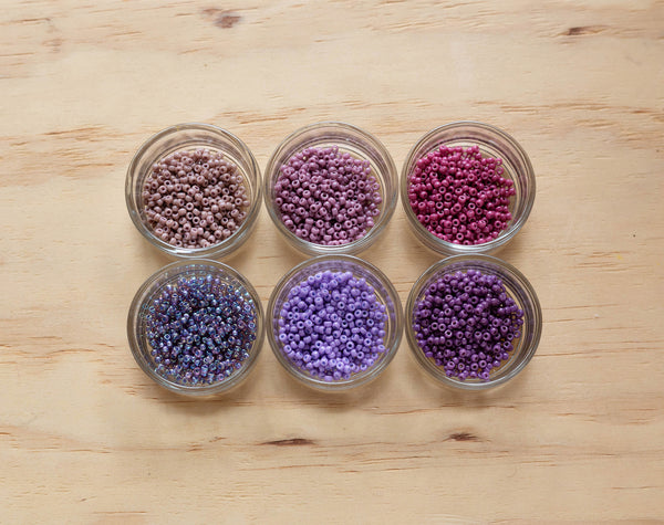 Miyuki seed beads - Shades of purple
