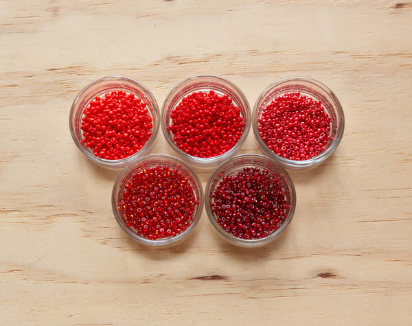 Miyuki seed beads - Shades of red