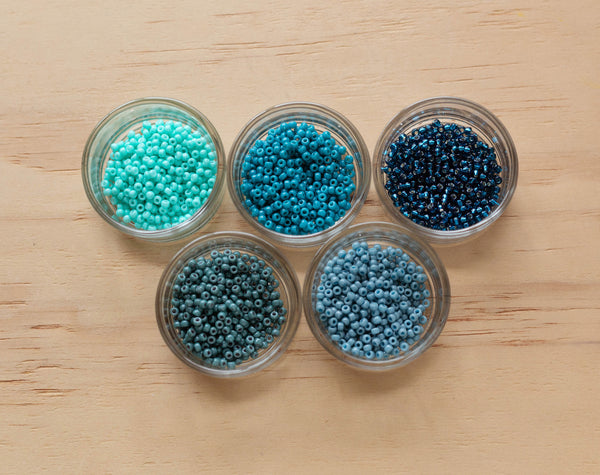 Miyuki seed beads - Shades of turquoise