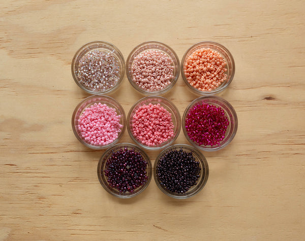 Miyuki seed beads - Shades of pink