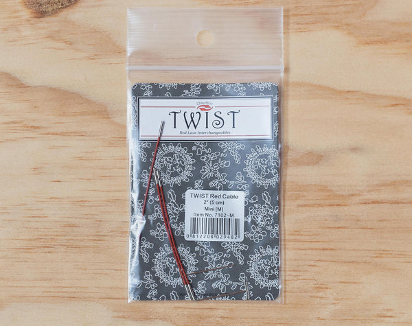 ChiaoGoo TWIST Red Cables in 5cm length