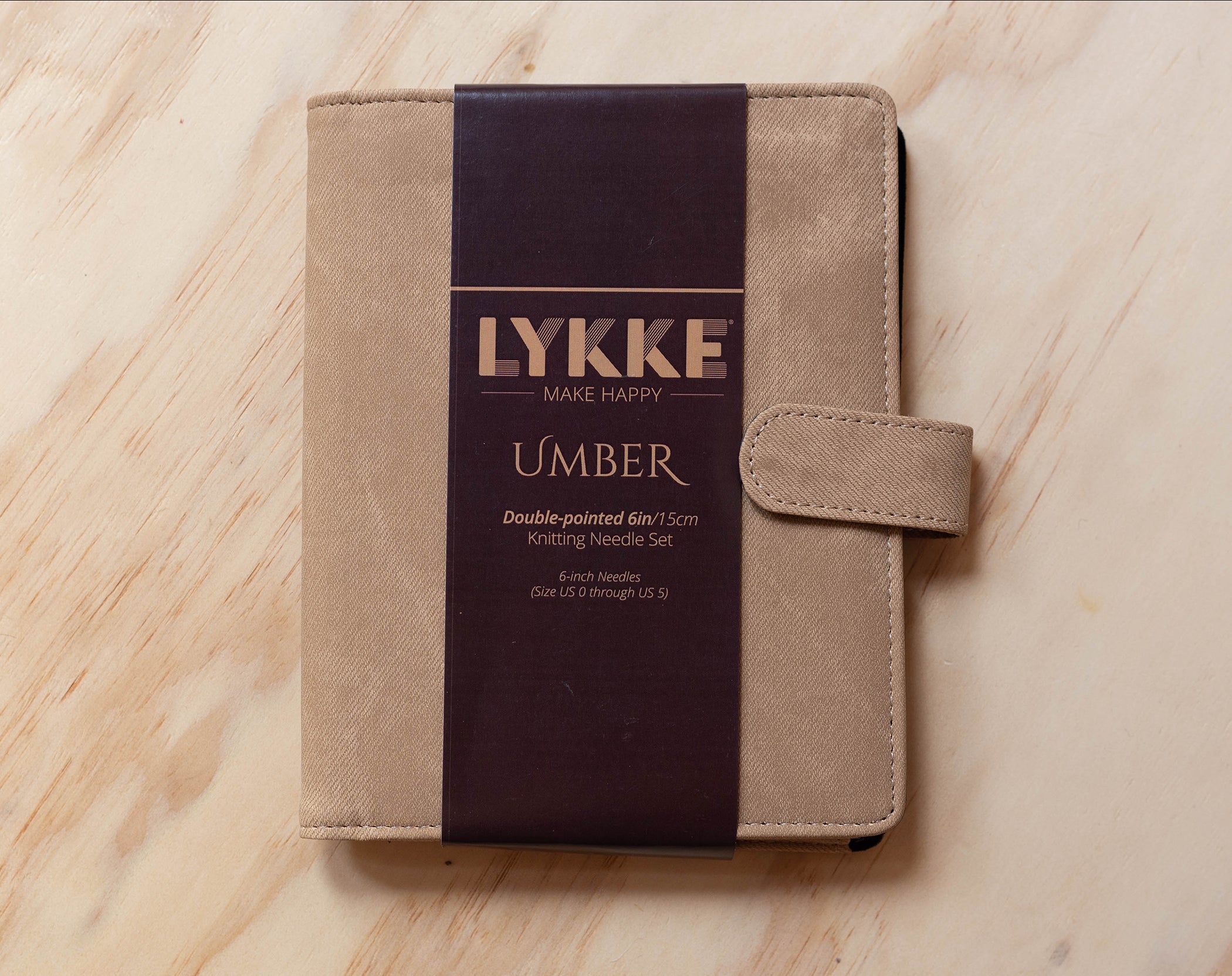 LYKKE umber Double Pointed Knitting Needles Set 6/ 15cm Sizes US 6